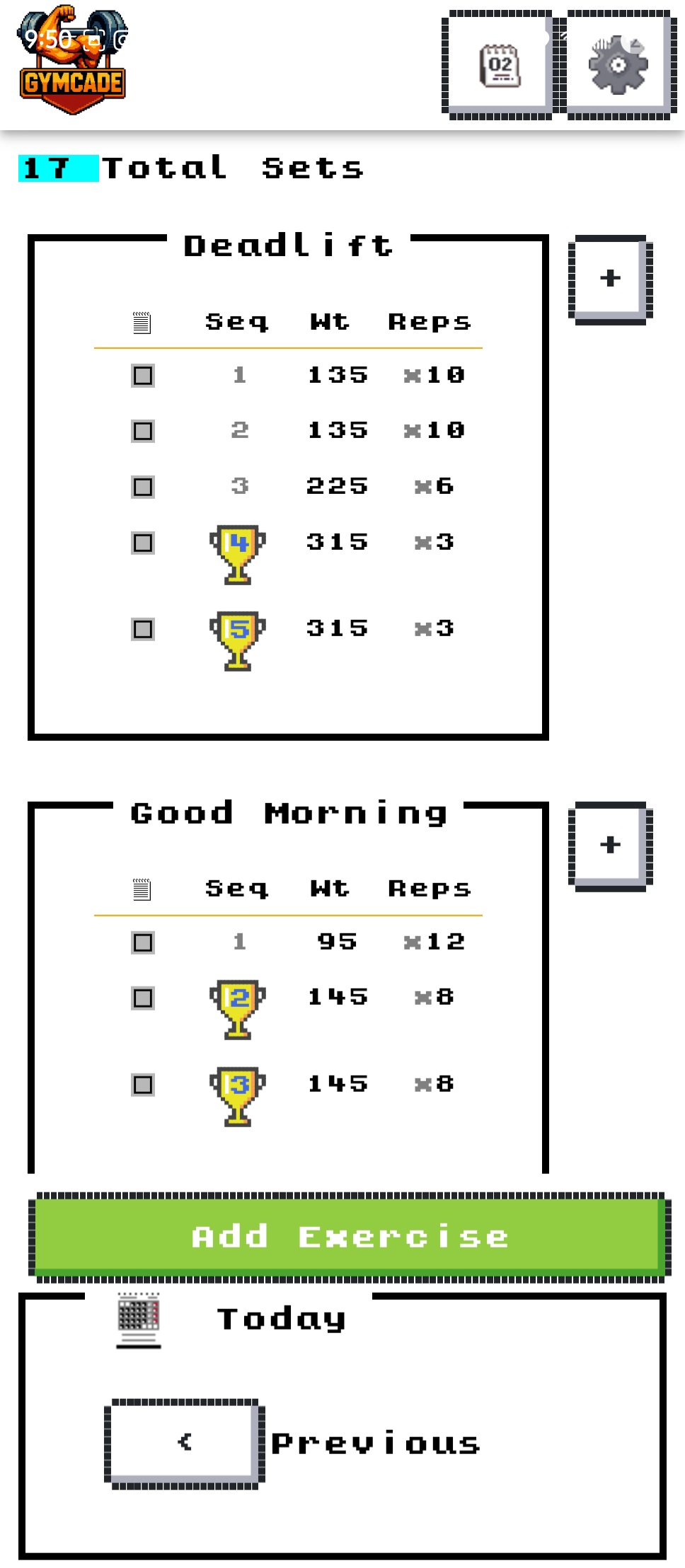 Gymcade App Screenshot 2